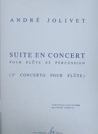 André Jolivet Suite en concert – Stimmenmaterial bei Musik-Dinge Wien