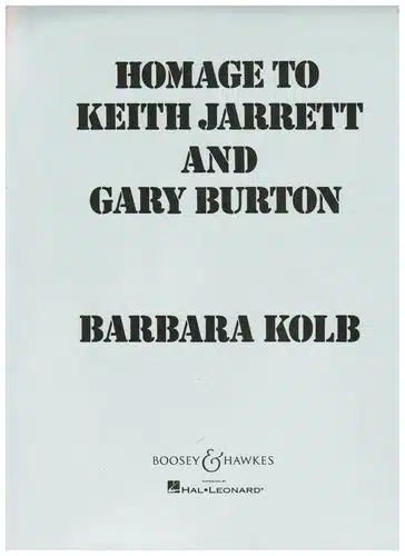 Kolb, Barbara: Homage to Keith Jarrett and Gary Burton bei Musik-Dinge Wien