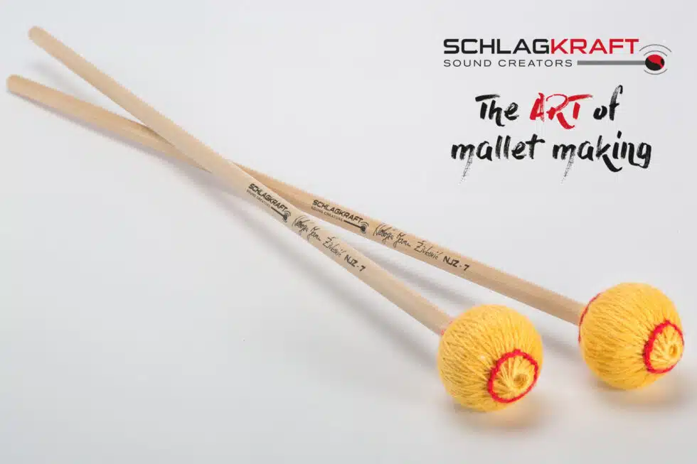 Schlagkraft Marimba Mallets NJZ-7 Canary Strong Cut - Zedernstiel bei Musik-Dinge Wien