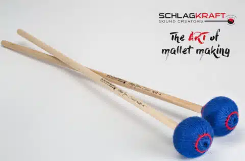 Schlagkraft Marimba Mallets NJZ-4 Blue Strong General - Zedernstiel bei Musik-Dinge Wien