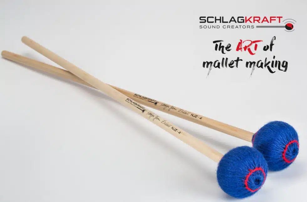 Schlagkraft Marimba Mallets NJZ-4 Blue Strong General - Zedernstiel bei Musik-Dinge Wien