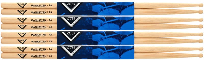 Vater 7A Hickory-Wood Tip 4er Pack bei Musik-Dinge Wien