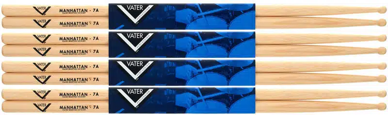 Vater 7A Hickory-Wood Tip 4er Pack bei Musik-Dinge Wien