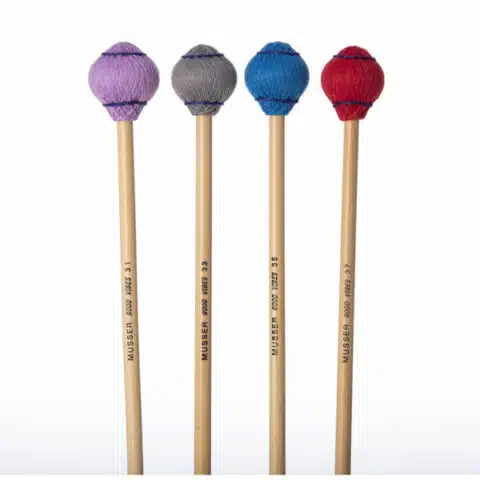 Musser M37 Good Vibes Mallets Hart Rattan Rot 4er-Set bei Musik-Dinge Wien