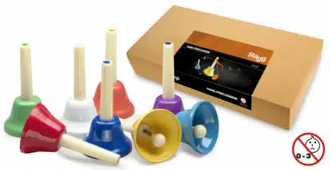Stagg 8-Noten Handglocken Set (farb-kodiert) bei Musik-Dinge Wien
