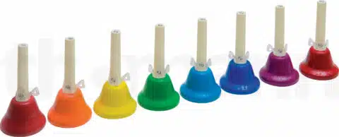 Goldon Bunte Handglocken / 8 Hand bells in nylon bag, c3 – c4 bei Musik-Dinge Wien