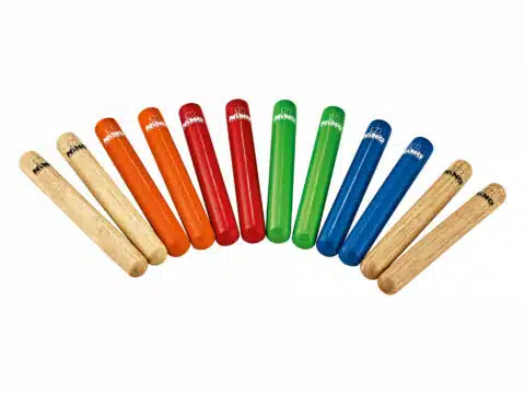 Meinl Nino Percussion Claves Multi-colored 6 Pairs bei Musik-Dinge Wien