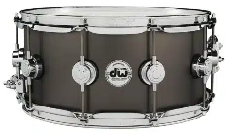 Drum Workshop Collectors Snare drum Satin Black over Brass 14x6,5 bei Musik-Dinge Wien