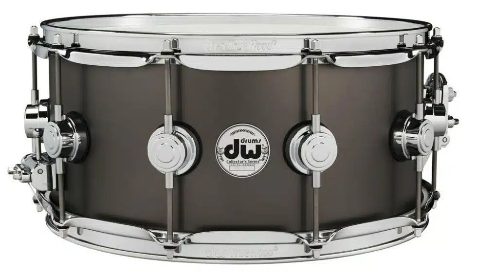 Drum Workshop Collectors Snare drum Satin Black over Brass 14x6,5 bei Musik-Dinge Wien