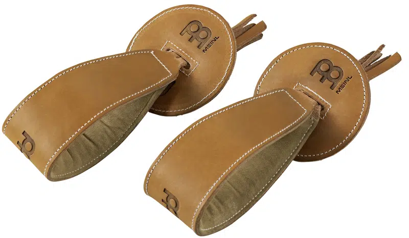 Meinl Cymbals Leather Straps Paar braun mit Pads bei Musik-Dinge Wien