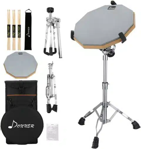 Donner Drum Practice Pad mit Snare Drum Ständer bei Musik-Dinge Wien