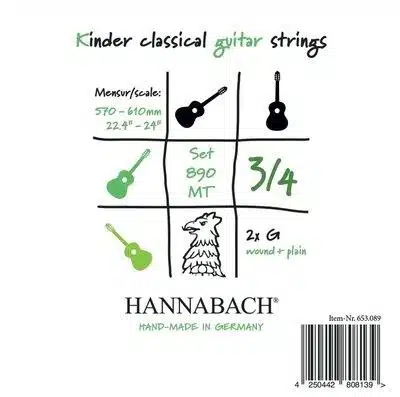 Hannabach Klassikgitarre-Saiten Serie 890MT 3/4 Kindergitarre bei Musik-Dinge Wien