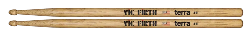 Vic Firth Drum Sticks, Terra Serie, 5BT, Wood Tip
