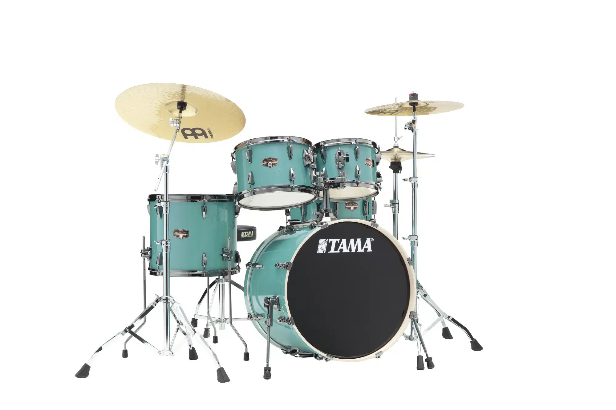 Imperialstar Drum Set 5 Teilig - Sky Blue Mist Chrome HW  MEINL Cymbals HCS Cymbal Kit Stage Master Double-Braced Hardware Kit 1.jpg